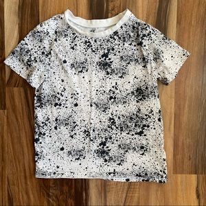 Boys H&M Paint Specked Short Sleeve Top